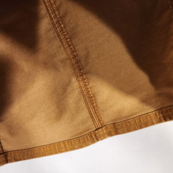 AMERICAN EAGLE Camel Brown Earthy Neutral Gobllincore Corduroy Mini Skirt Sz 4R - Picture 9 of 10